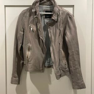 Gray Leather Jacket